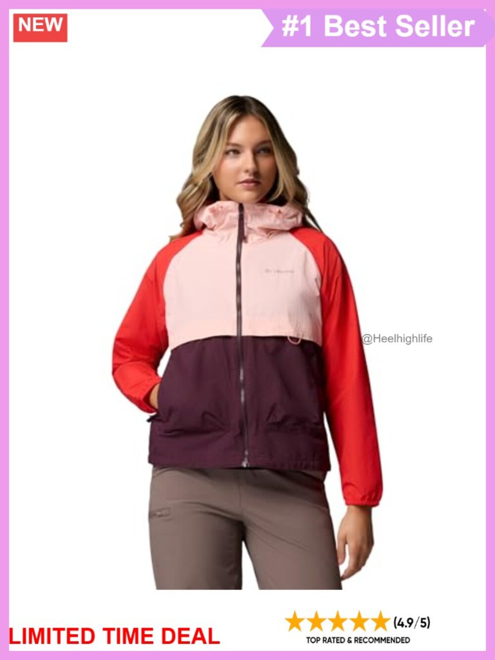 Spire Valley Windbreaker Anorak Nylon Hooded Rain Jacket